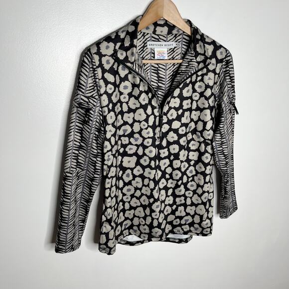 Gretchen Scott Quarter Zip Up Pullover Top Womens Medium Wildcat Zip Pockets - Picture 4 of 12